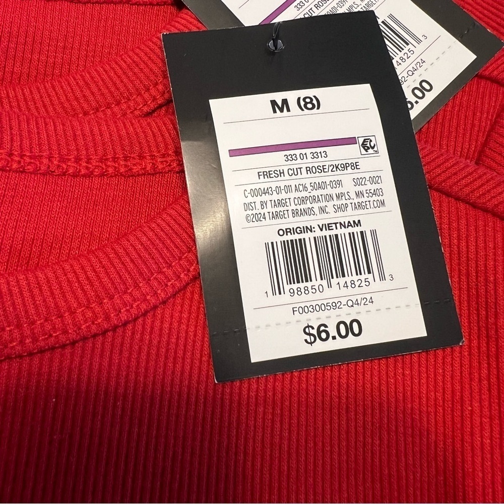 NWT Girl's art class Fresh Rose Cut Short Sleeve Ribbed T-Shirt M - Picture 2 of 6